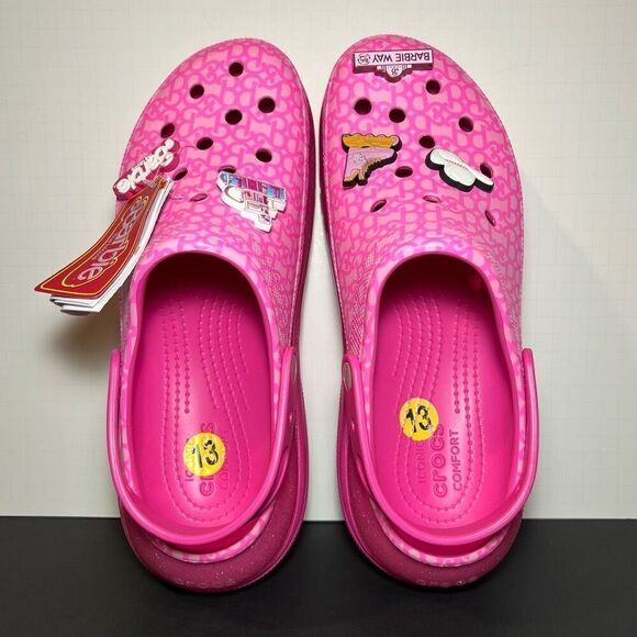 Mens *NWT* CROCS Barbie Movie Mega Crush Pink Clogs / Size 13 - Picture 5 of 8